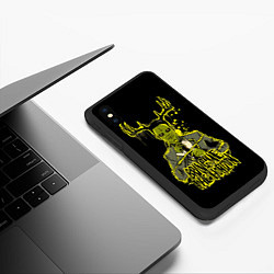 Чехол iPhone XS Max матовый Bring Me the Horizon постер, цвет: 3D-черный — фото 2