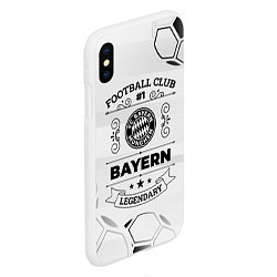 Чехол iPhone XS Max матовый Bayern Football Club Number 1 Legendary, цвет: 3D-белый — фото 2