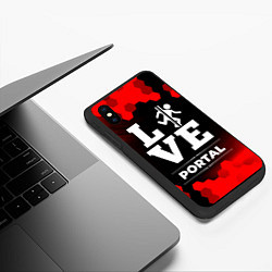 Чехол iPhone XS Max матовый Portal Love Классика, цвет: 3D-черный — фото 2