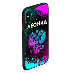 Чехол iPhone XS Max матовый Леонид Россия, цвет: 3D-черный — фото 2