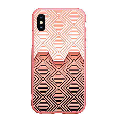 Чехол iPhone XS Max матовый Hexagon Minimal / 3D-Баблгам – фото 1