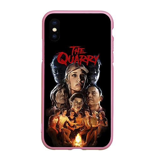 Чехол iPhone XS Max матовый The Quarry Все Персонажи / 3D-Розовый – фото 1