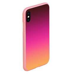 Чехол iPhone XS Max матовый Оранжево-пурпурный градиент, цвет: 3D-баблгам — фото 2