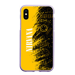 Чехол iPhone XS Max матовый Nirvana Паттерн, цвет: 3D-светло-сиреневый