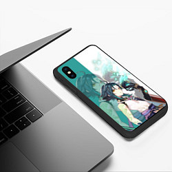 Чехол iPhone XS Max матовый XIAO GENSHIN IMPACT СЯО ГЕНШИН ИМПАКТ, цвет: 3D-черный — фото 2