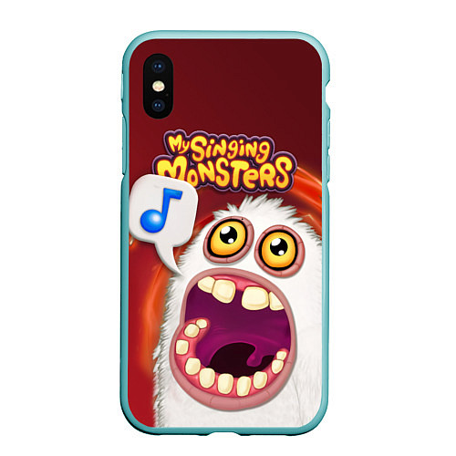 Чехол iPhone XS Max матовый My singing monster / 3D-Мятный – фото 1