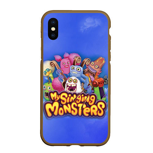 Чехол iPhone XS Max матовый My singing monsters поющие монстры / 3D-Коричневый – фото 1