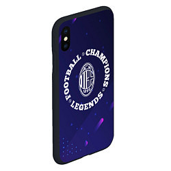 Чехол iPhone XS Max матовый Символ AC Milan и круглая надпись Football Legends, цвет: 3D-черный — фото 2