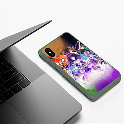 Чехол iPhone XS Max матовый Рандеву c жизнью Date A Live IV, цвет: 3D-темно-зеленый — фото 2