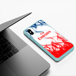 Чехол iPhone XS Max матовый Arsenal пламя, цвет: 3D-мятный — фото 2