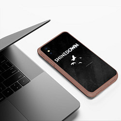 Чехол iPhone XS Max матовый The Sound of Madness Shinedown, цвет: 3D-коричневый — фото 2