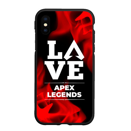 Чехол iPhone XS Max матовый Apex Legends Love Классика / 3D-Черный – фото 1