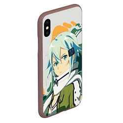 Чехол iPhone XS Max матовый Асада Сино -Sword Art Online, цвет: 3D-коричневый — фото 2