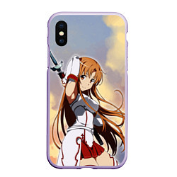 Чехол iPhone XS Max матовый Асуна Юки - Sword Art Online, цвет: 3D-светло-сиреневый