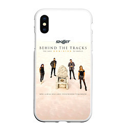 Чехол iPhone XS Max матовый Skillet: Refuge Behind The Track, цвет: 3D-белый