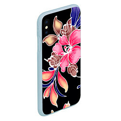 Чехол iPhone XS Max матовый Сон в летнюю ночь Beautiful flower, цвет: 3D-голубой — фото 2