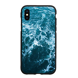 Чехол iPhone XS Max матовый Blue ocean, цвет: 3D-черный