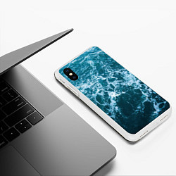 Чехол iPhone XS Max матовый Blue ocean, цвет: 3D-белый — фото 2