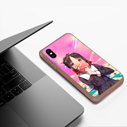 Чехол iPhone XS Max матовый Госпожа Кагуя Love is war Синомия, цвет: 3D-коричневый — фото 2