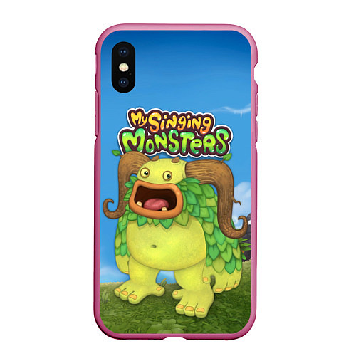 Чехол iPhone XS Max матовый My singing monsters Избалолист Entbrat / 3D-Малиновый – фото 1