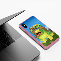 Чехол iPhone XS Max матовый My singing monsters Избалолист Entbrat, цвет: 3D-малиновый — фото 2