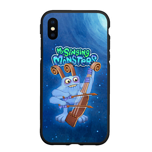 Чехол iPhone XS Max матовый My singing monsters СМЫЧОРОГ Bowgart / 3D-Черный – фото 1