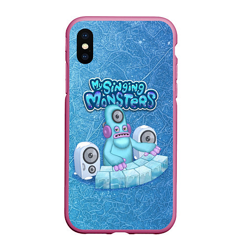 Чехол iPhone XS Max матовый My singing monsters ДИДЖ Deedge / 3D-Малиновый – фото 1