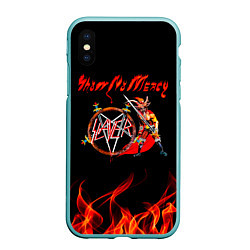 Чехол iPhone XS Max матовый Show No Mercy - Slayer, цвет: 3D-мятный