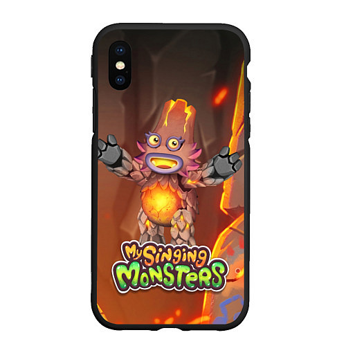 Чехол iPhone XS Max матовый My singing monsters ЛАВАТЁКА / 3D-Черный – фото 1