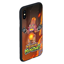 Чехол iPhone XS Max матовый My singing monsters ЛАВАТЁКА, цвет: 3D-черный — фото 2