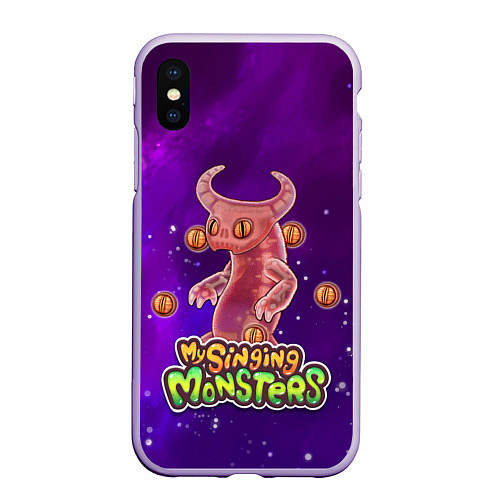 Чехол iPhone XS Max матовый My singing monsters ЭПИЧЕСКИЙ ВУЖАС / 3D-Светло-сиреневый – фото 1