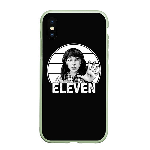 Чехол iPhone XS Max матовый ELEVEN Очень странные дела / 3D-Салатовый – фото 1