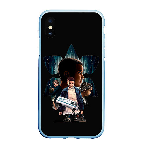 Чехол iPhone XS Max матовый Очень странные дела Одинадцать / 3D-Голубой – фото 1