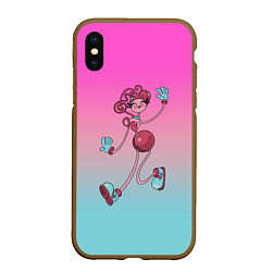 Чехол iPhone XS Max матовый Мама длинные ноги: Poppy Playtime, цвет: 3D-коричневый