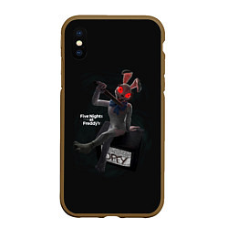Чехол iPhone XS Max матовый Five Nights at Freddys: Security Breach game Ванни, цвет: 3D-коричневый