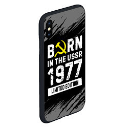 Чехол iPhone XS Max матовый Born In The USSR 1977 year Limited Edition, цвет: 3D-черный — фото 2