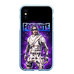 Чехол iPhone XS Max матовый Fortnite Absolute Zero Hero Реально кульный чувак, цвет: 3D-голубой
