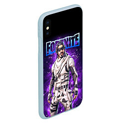 Чехол iPhone XS Max матовый Fortnite Absolute Zero Hero Реально кульный чувак, цвет: 3D-голубой — фото 2