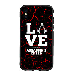 Чехол iPhone XS Max матовый Assassins Creed Love Классика, цвет: 3D-черный