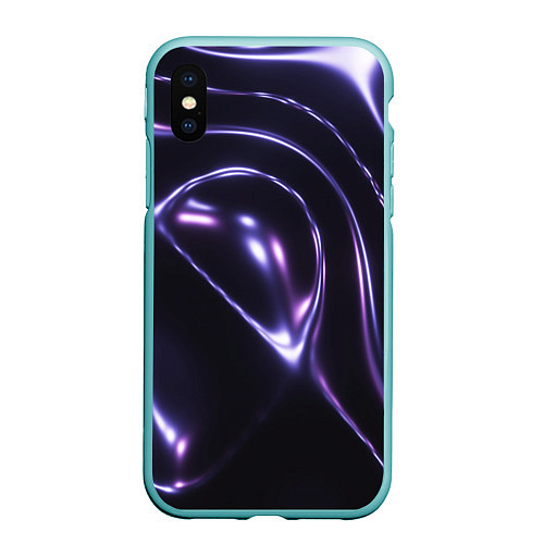 Чехол iPhone XS Max матовый Абстракция drag and drop / 3D-Мятный – фото 1