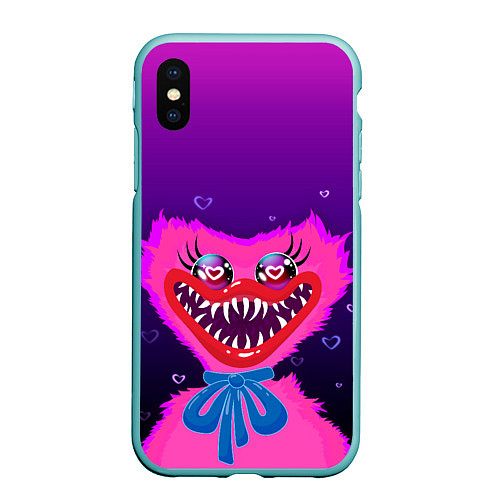 Чехол iPhone XS Max матовый Кисси Мисси love / 3D-Мятный – фото 1