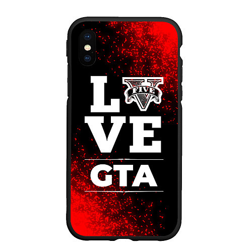 Чехол iPhone XS Max матовый GTA Love Классика / 3D-Черный – фото 1