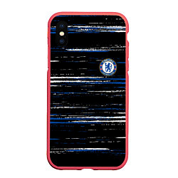 Чехол iPhone XS Max матовый Chelsea челси лого