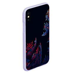 Чехол iPhone XS Max матовый Шипастый Коралловый Риф, цвет: 3D-светло-сиреневый — фото 2