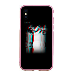 Чехол iPhone XS Max матовый Sad Neon Girl, цвет: 3D-розовый