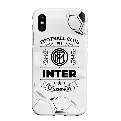 Чехол iPhone XS Max матовый Inter Football Club Number 1 Legendary / 3D-Белый – фото 1