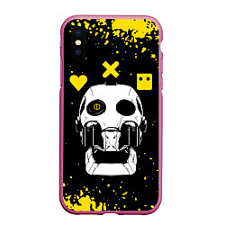 Чехол iPhone XS Max матовый Love Death and Robots Любовь Смерть и Роботы, цвет: 3D-малиновый