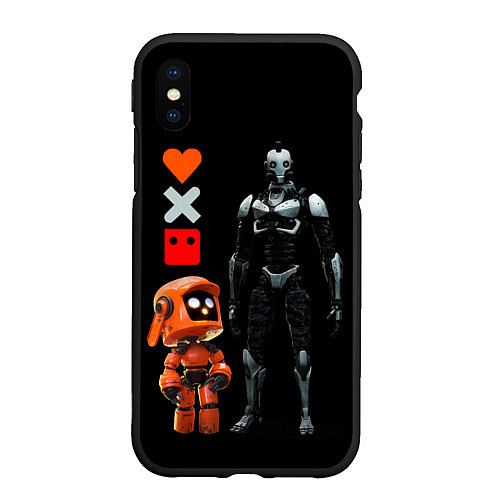 Чехол iPhone XS Max матовый Любовь Смерть и Роботы Love Death and Robots / 3D-Черный – фото 1