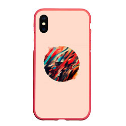 Чехол iPhone XS Max матовый Абстрактный кружок