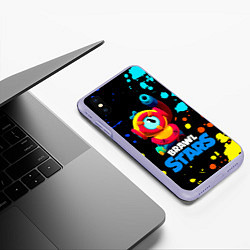 Чехол iPhone XS Max матовый Отис Otis Brawl Stars, цвет: 3D-светло-сиреневый — фото 2